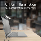 Act connectivity dimbare clip-on laptop led-lichtbalk led-bar (zwart, usb-voeding, 3000k-6500k)