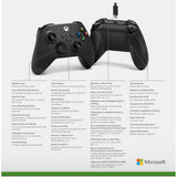 Microsoft xbox wireless controller + usb-c kabel (zwart, incl. usb-c-kabel | pc, xbox one, xbox series x, xbox series s)