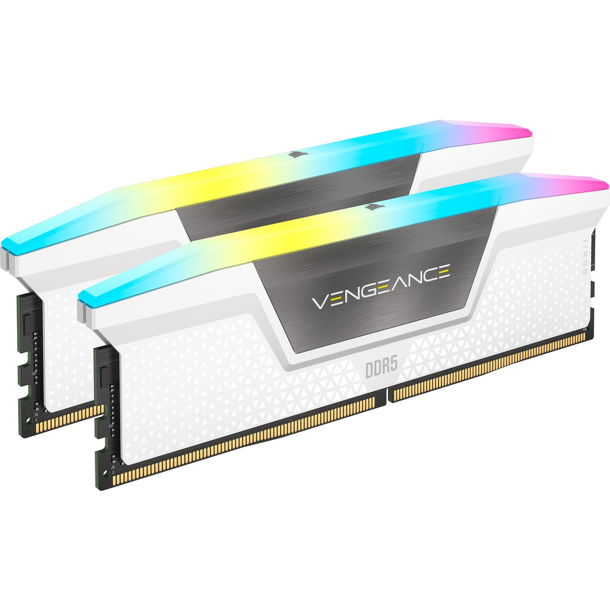 Corsair vengeance rgb 32 gb ddr5-6400 (2x 16 gb) werkgeheugen (wit, cmh32gx5m2b6400c36w, xmp 3.0)