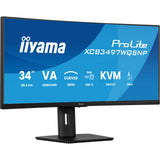 Iiyama prolite xcb3497wqsnp-b1 34 curved ultrawide monitor (zwart, 2x hdmi, displayport, 2x usb-a, 3x usb-c, rj-45)