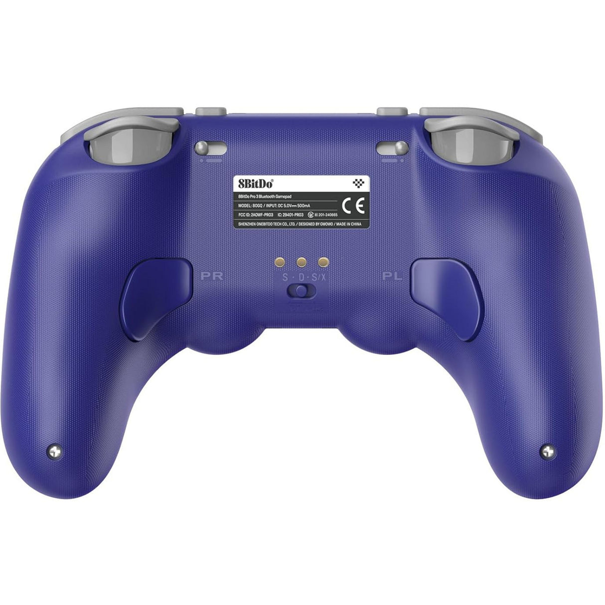8bitdo pro 3 bluetooth gamepad (paars wit, switch 1 2, pc, android, 2.4 ghz bluetooth usb)