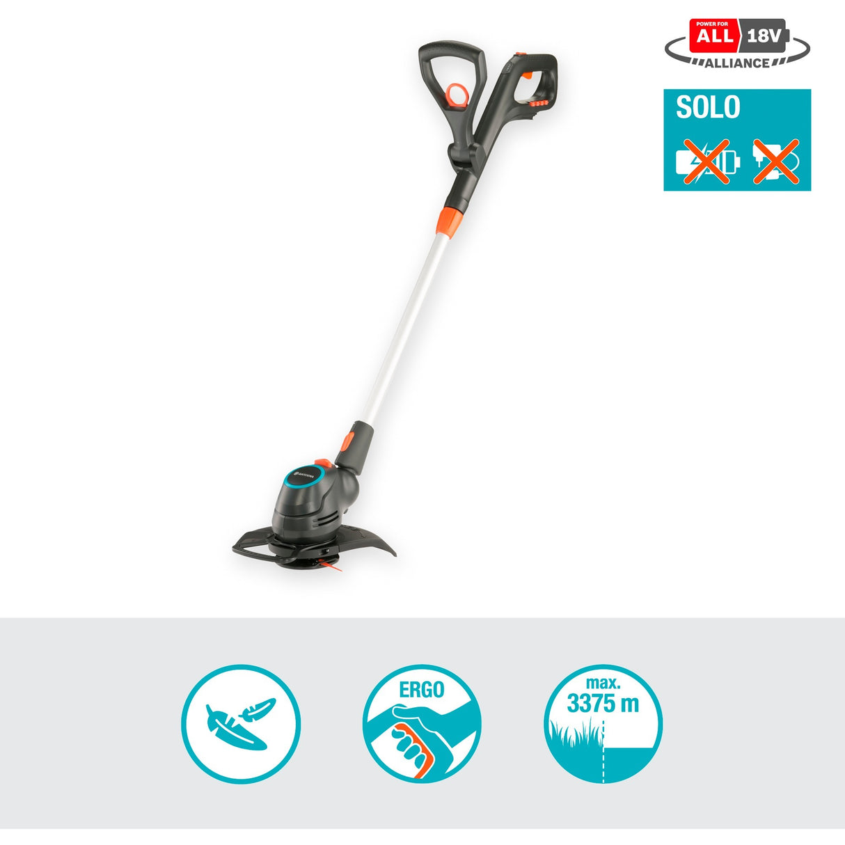 Gardena comfortcut accu grastrimmer - 23 18v-p4a solo - excl. accu