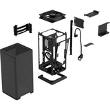 Fractal design mood black mini tower behuizing (zwart | 2x usb-a | 1x usb-c)