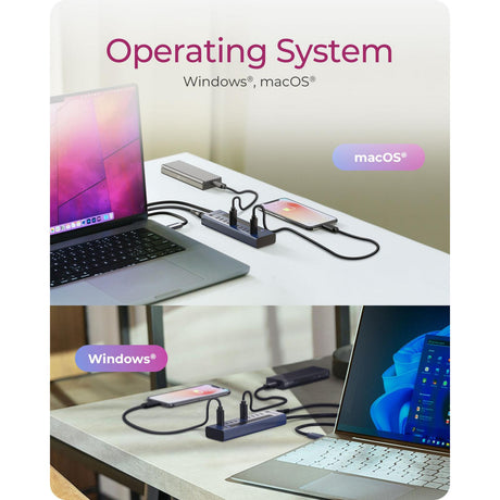 Icy box ib-hub1450-c31 usb-hub (antraciet)