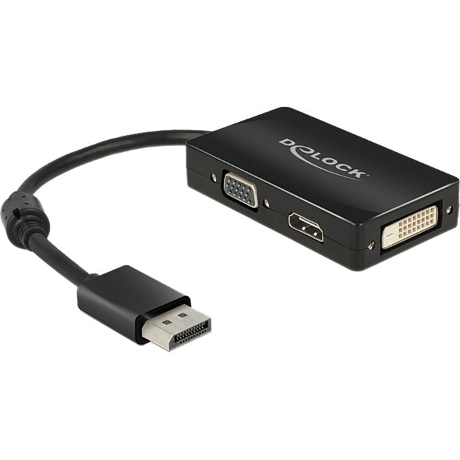 Delock displayport 1.2 naar vga hdmi dvi adapter (zwart)