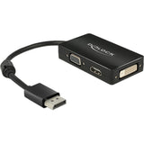 Delock displayport 1.2 naar vga hdmi dvi adapter (zwart)