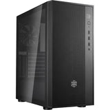 Silverstone fara r1 v2 midi tower behuizing (zwart | 3x usb-a | tempered glass)