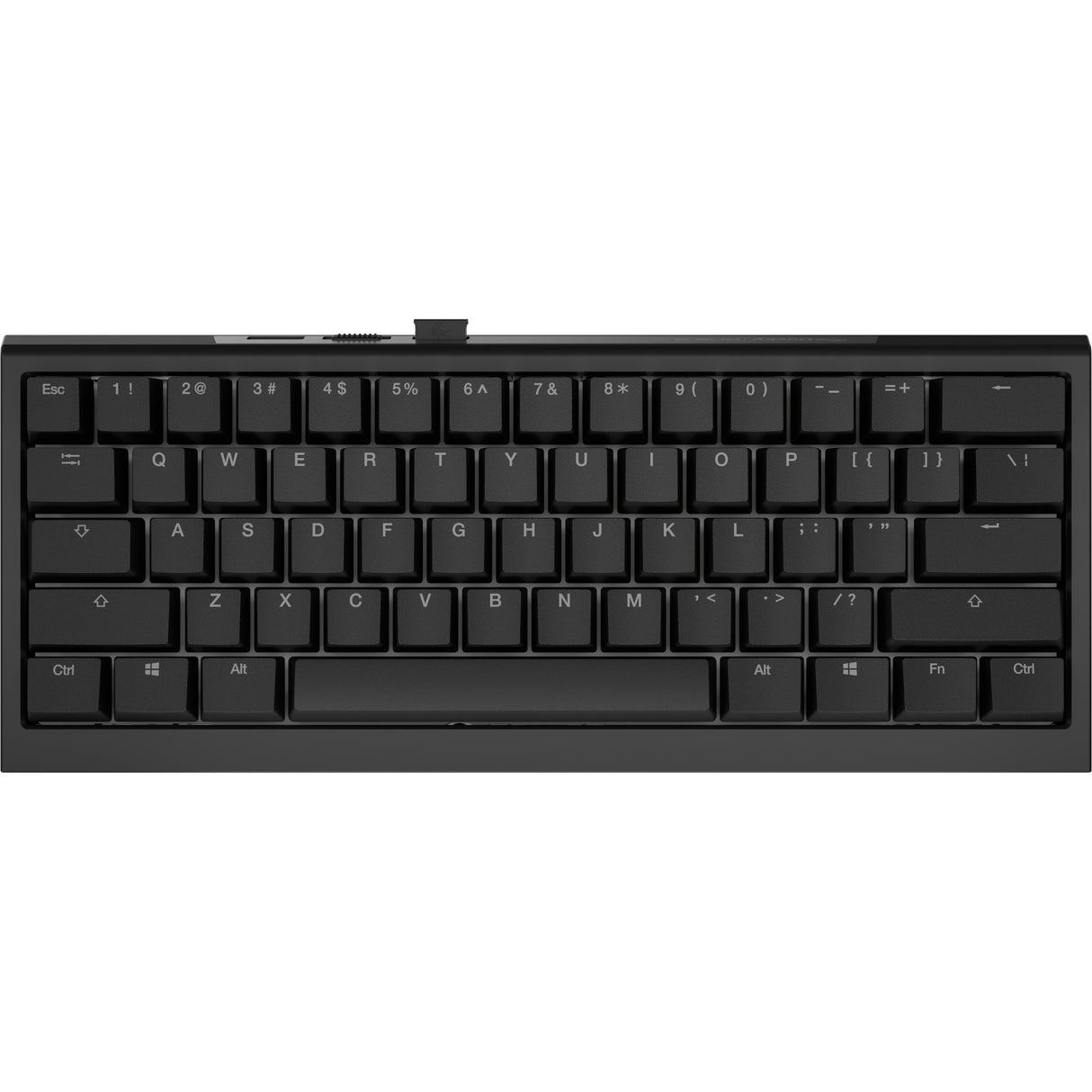 Ducky one x mini wireless rgb mechanisch toetsenbord (zwart, us lay-out (qwerty), inductive, 60%, hot-swappable, pbt, 2.4 ghz | bluetooth | usb-c)