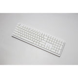 Ducky zero 6108 pure white rgb mechanisch gaming toetsenbord (wit, us lay-out (qwerty), cherry mx2a red, 100%, rgb leds, double-shot pbt, hot swap, 2.4ghz | bluetooth | usb-c)