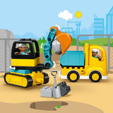Lego truck tracked excavator