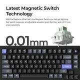 Keychron q1 he 8k magnetic switch keyboard (wit, us lay-out (qwerty), ultra-fast lime, 75%, rgb, hot swap, 8k)