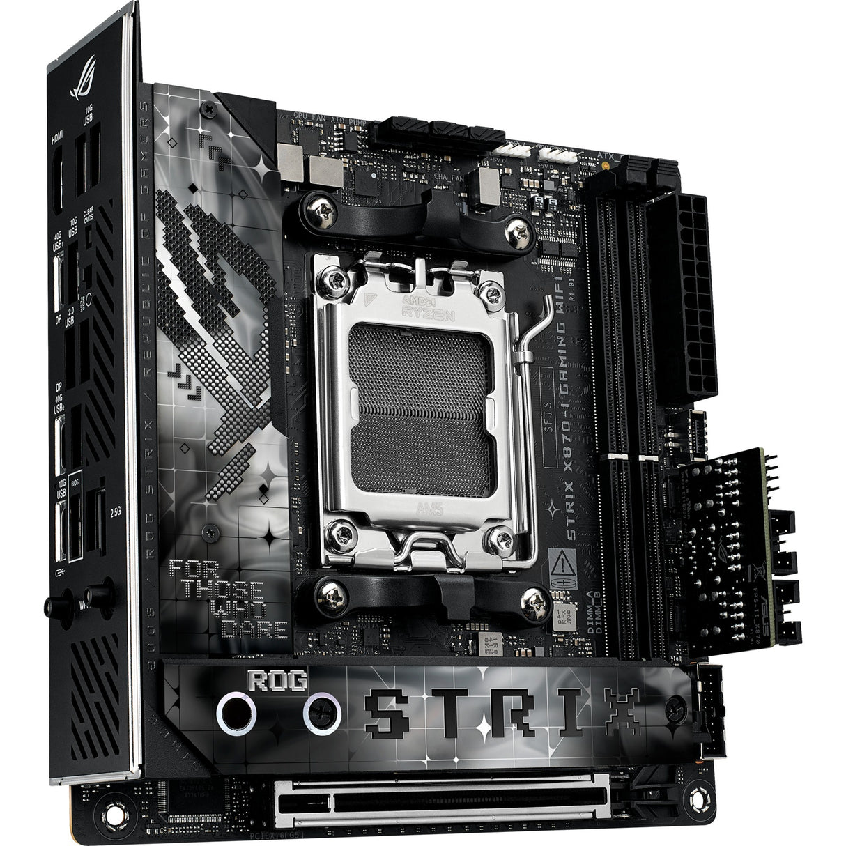 Asus rog strix x870-i gaming wifi socket am5 moederbord (raid, 2,5gb-lan, wi-fi 7, bt, sound, mini-itx)