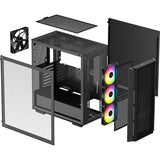 Deepcool cg540 midi tower behuizing (zwart | 2x usb-a | window)