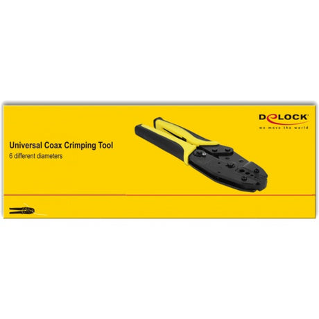 Delock universele coax krimptang (zwart geel, 6 diameters)