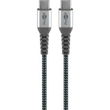 Goobay usb-c snellader nano (65 w) en usb-c textielkabel (zwart, 1 meter)