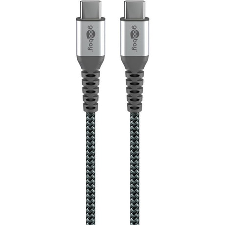 Goobay usb-c snellader nano (65 w) en usb-c textielkabel (zwart, 1 meter)