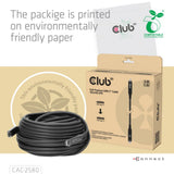 Club 3d full-feature usb-c kabel, 15m (zwart, 8k60hz 10gbps 60w)