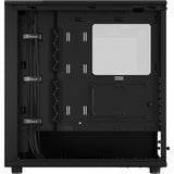 Fractal design north - momentum edition midi tower behuizing (zwart houtkleur | 2x usb-a | 1x usb-c | tempered glass)