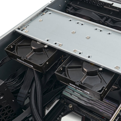 Silverstone rm44 rack behuizing (zwart | 4u | usb type-c | 2x 80mm casefan inbegrepen)
