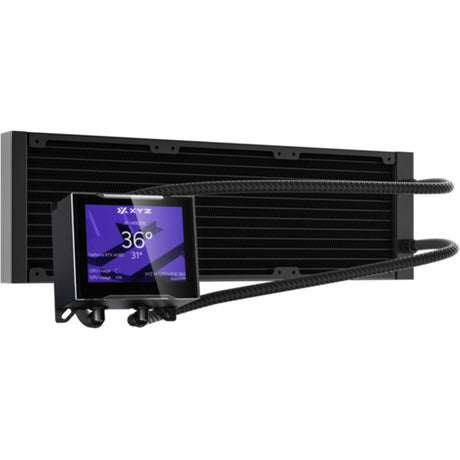 Xyz pc gear hydroview aio 360 waterkoeling (zwart, argb, pwm)