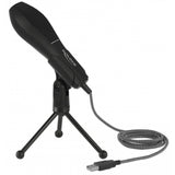Delock usb condenser microfoon (zwart, met tafel standaard)