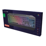 Trust gxt 836 evocx rgb gaming toetsenbord (zwart, us lay-out (qwerty), membraan, 100%, rgb)
