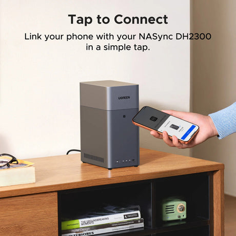 Ugreen nasync dh2300 (grijs, 1gbe, hdmi, usb)