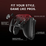 Gamesir g7 pro tri-mode - shadow ember gamepad (zwart donkerrood, xbox series x|s, xbox one, pc, android, steam)