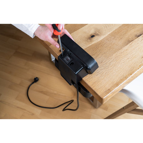 Brennenstuhl ®estilo duplex stekkerdoos met schakelaar en overspanningsbeveiliging (stekkerblok met usb c power delivery voor snel opladen, 1x usb c en 1x usb a, 9x contactdozen, 2m kabel)