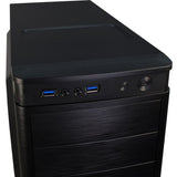 Inter-tech it- 5905 midi tower behuizing (zwart | 2x usb-a)
