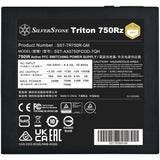 Silverstone triton 750rz modulaire 750 watt voeding (zwart, 1x 12v-2x6, 3x pcie)