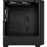 Sharkoon rgb hex midi tower behuizing (zwart | 2x usb-a | 1x usb-c | rgb | tempered glass)