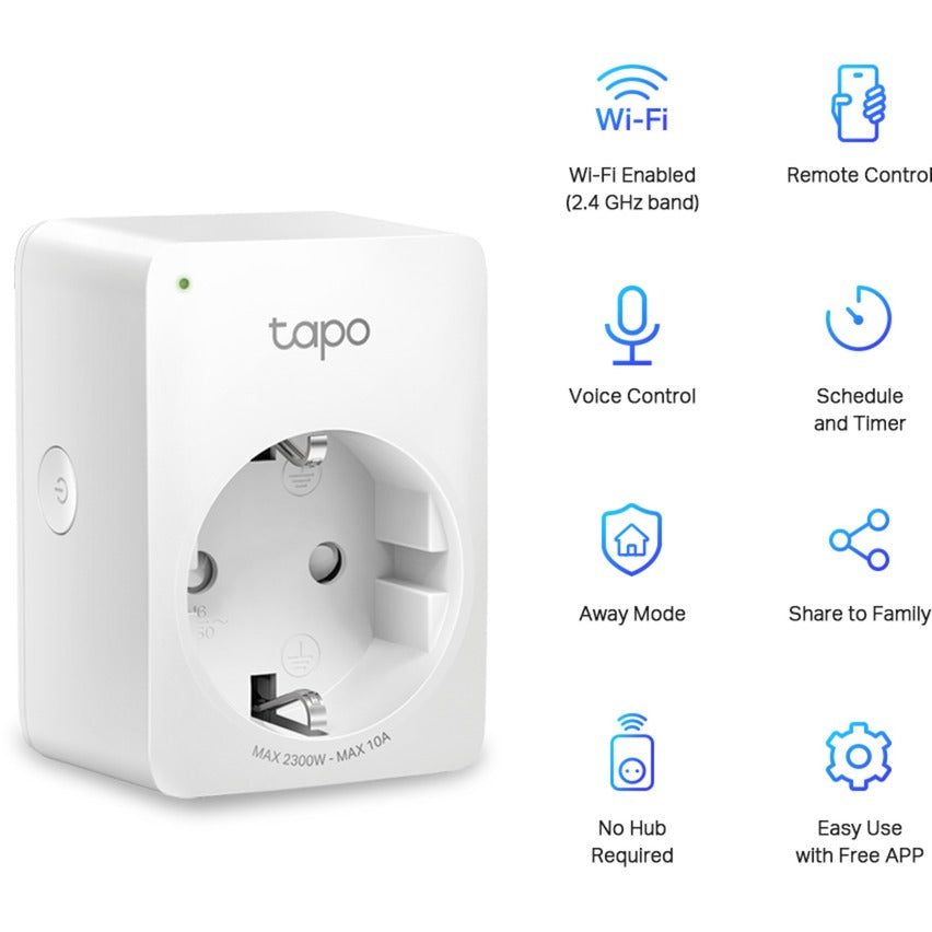 Tp-link tapo p100 slimme stekker - nederland- 2 pack