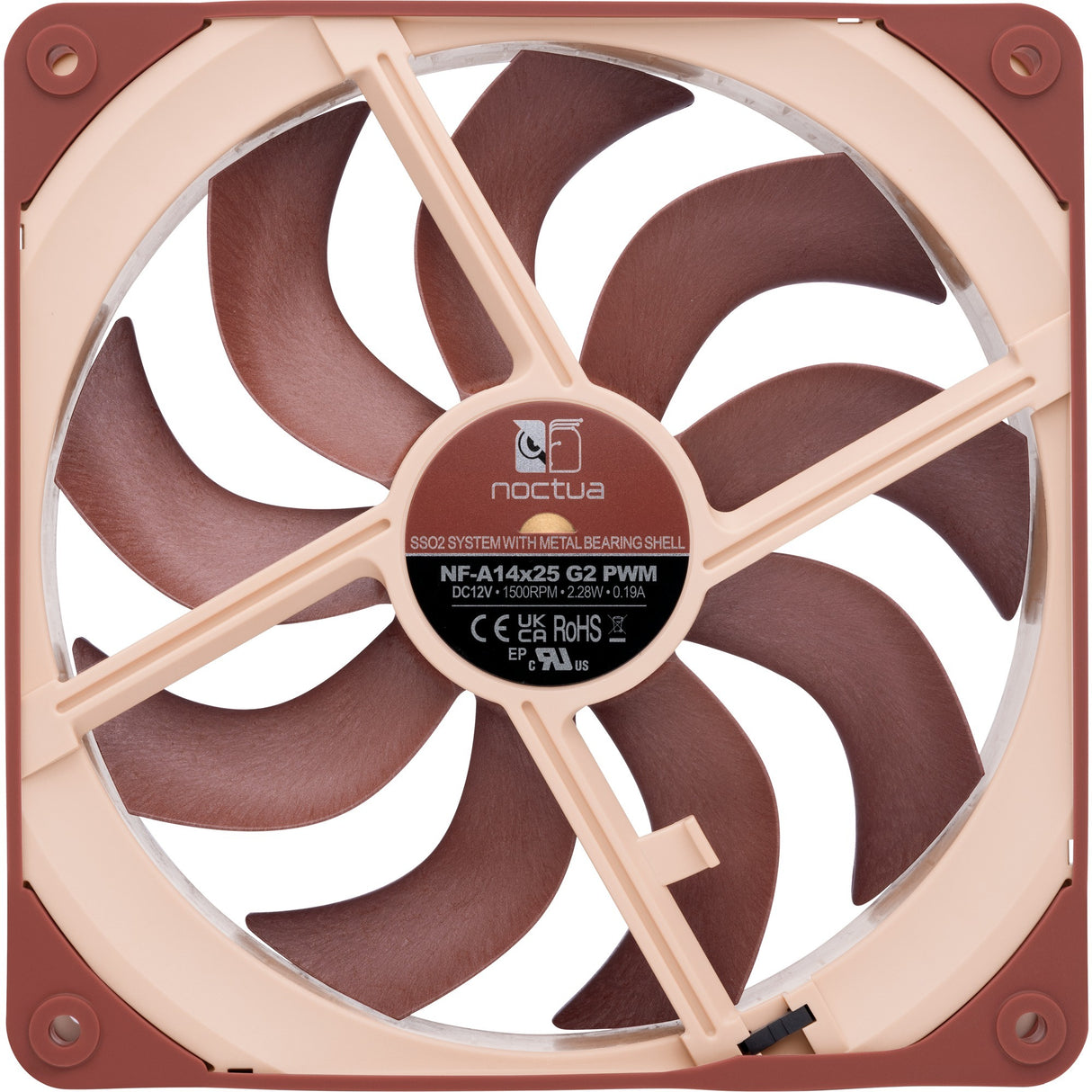 Noctua nf-a14x25 g2 pwm case fan (bruin, 140 x 140 x 25 mm)