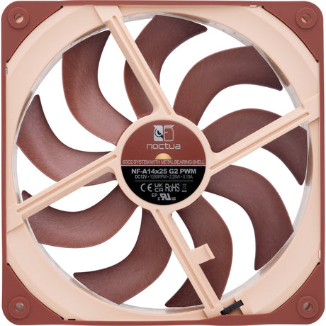 Noctua nf-a14x25 g2 pwm case fan (bruin, 140 x 140 x 25 mm)