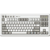 8bitdo retro mechanical keyboard m edition (grijs, us lay-out (qwerty), kailh box white, 80% (tkl), bluetooth low energy, wireless 2.4g, usb)