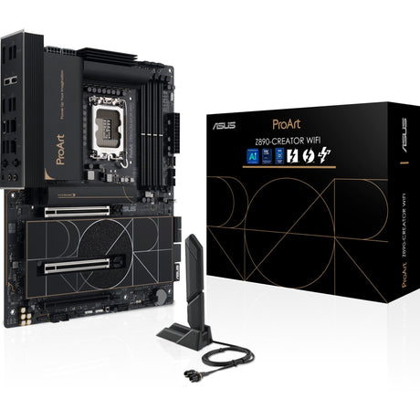 Asus proart z890-creator wifi socket 1851 moederbord (raid, 2.5gb-lan, 10gb-lan, wi-fi 7, bt, sound, atx)