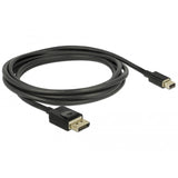 Delock mini displayport > displayport kabel (zwart, 2 meter, 8k 60 hz )