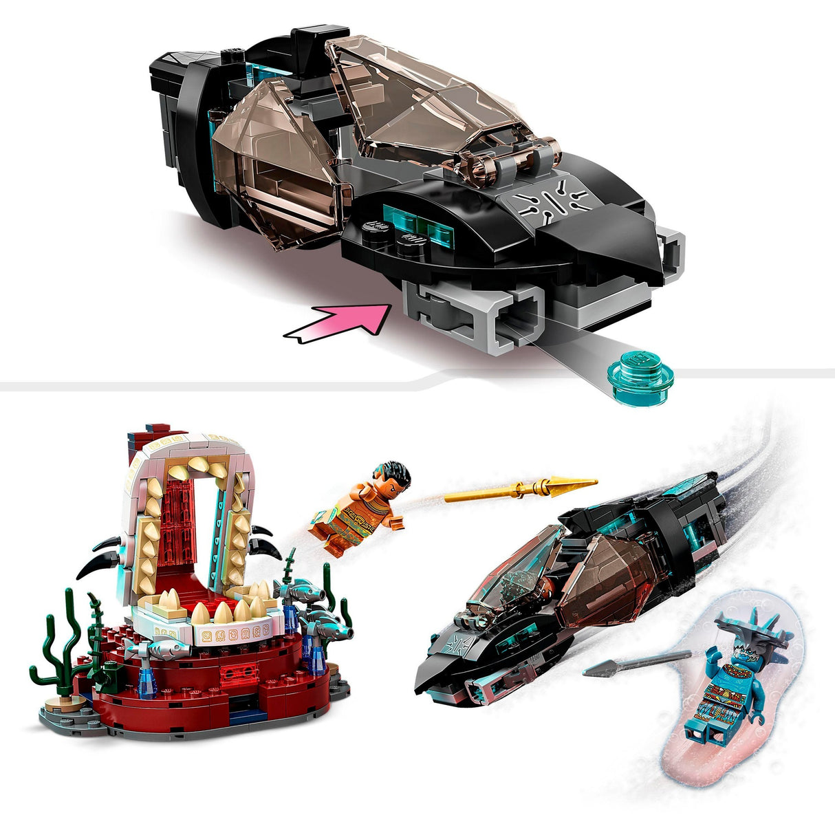 Lego marvel - koning namor’s troonzaal constructiespeelgoed (76213)