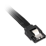 Sharkoon sata iii 90° sleeve kabel (zwart, 0,75 meter)