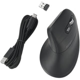 Kensington pro fit ergo my630 eq rechargeable mouse (zwart, 1000 - 2400 dpi, bluetooth, 2.4 ghz)