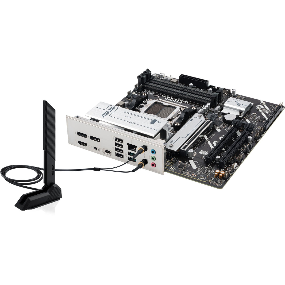 Asus prime b840m-a wifi socket am5 moederbord (2.5 gbe-lan, wi-fi 6e, bt, sound, µatx)