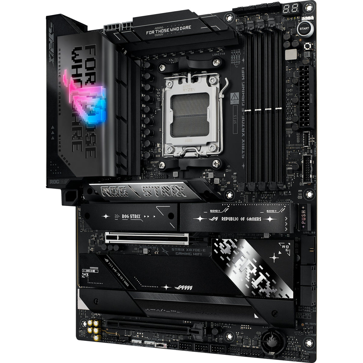 Asus rog strix x870e-e gaming wifi socket am5 moederbord (5gb-lan, wi-fi 7, bt, sound, atx)