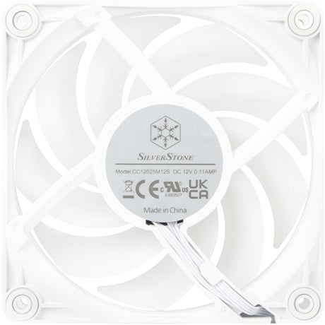 Silverstone vista 120 argb case fan (wit, 120 x 120 x 25 mm, pwm)