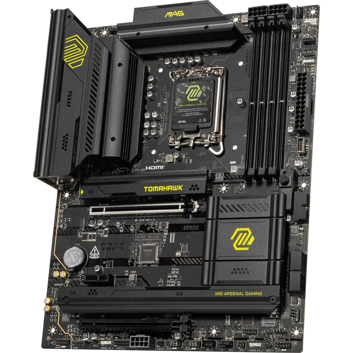 Msi mag b860 tomahawk wifi socket 1851 moederbord (raid, 5gb-lan, wi-fi 7, bt, sound, atx)