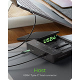Icy box ib-4013mcl-c4 4-bays usb4® duplicator (1:3 klonen) dockingstation (zwart)