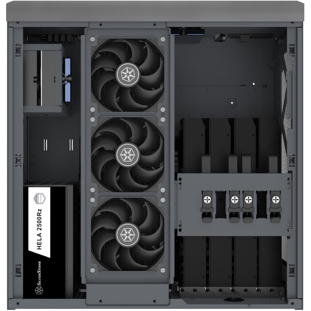 Silverstone crown 04 htpc behuizing (donkergrijs | 4x usb-a | 1x usb-c)
