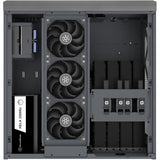 Silverstone crown 04 htpc behuizing (donkergrijs | 4x usb-a | 1x usb-c)