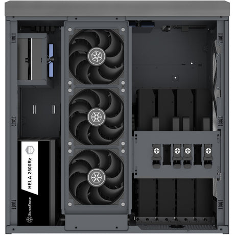 Silverstone crown 04 htpc behuizing (donkergrijs | 4x usb-a | 1x usb-c)