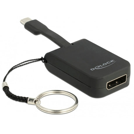 Delock usb-c > displayport adapter sleutelhanger (zwart, 4k 60hz)